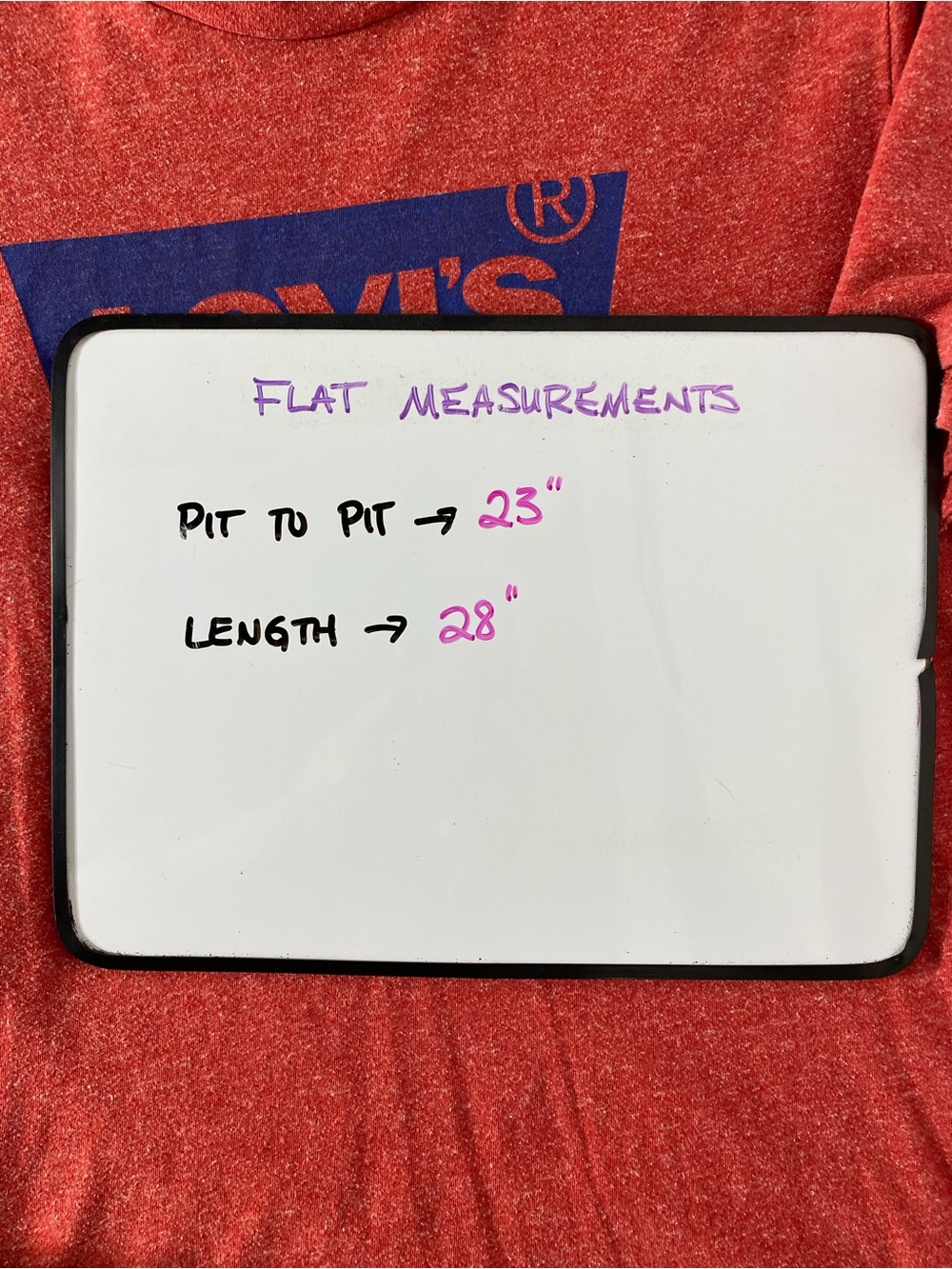 5/$25 Levi's Heathered Red Blue Batwing Logo Graphic T Shirt  XL - Picture 5 of 12
